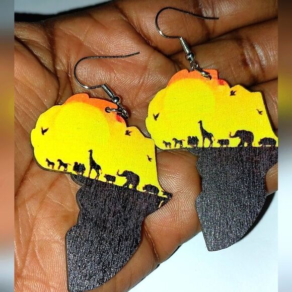 African paradise dangle earrings - Picture 4 of 4
